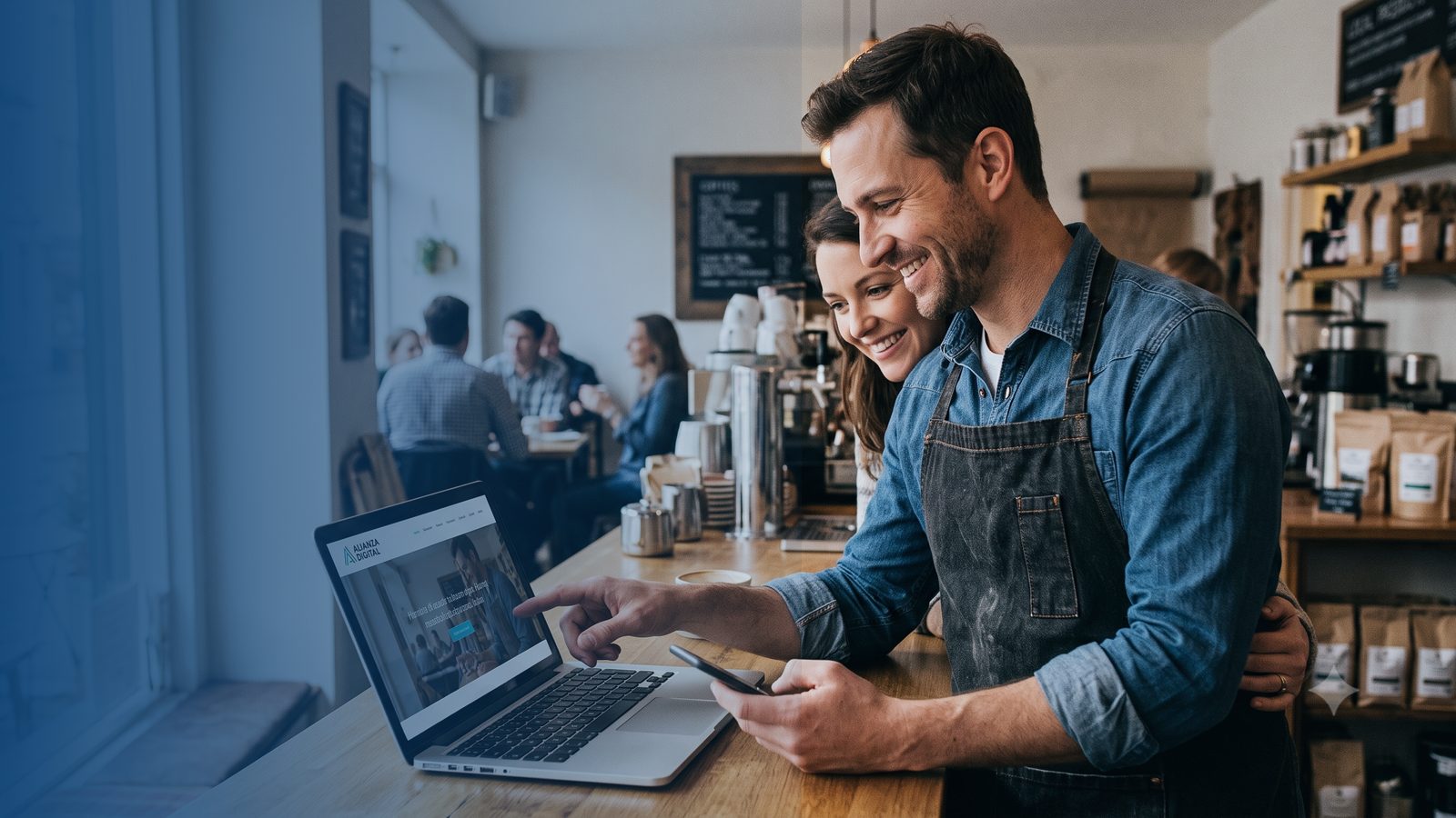 Business with their new website