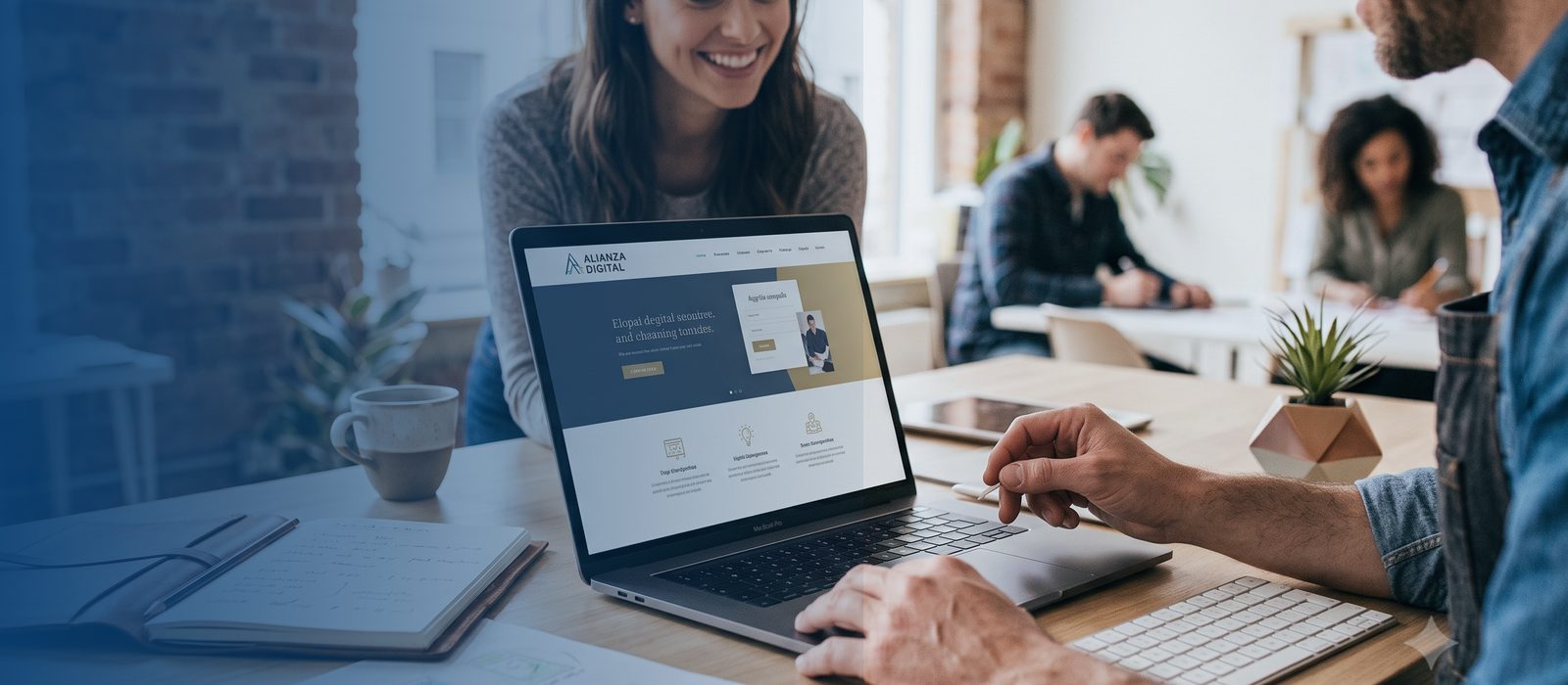 Person reviewing their new website