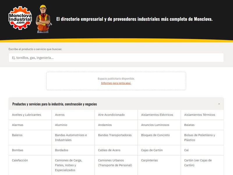 Sitio web de MonclovaIndustrial.com